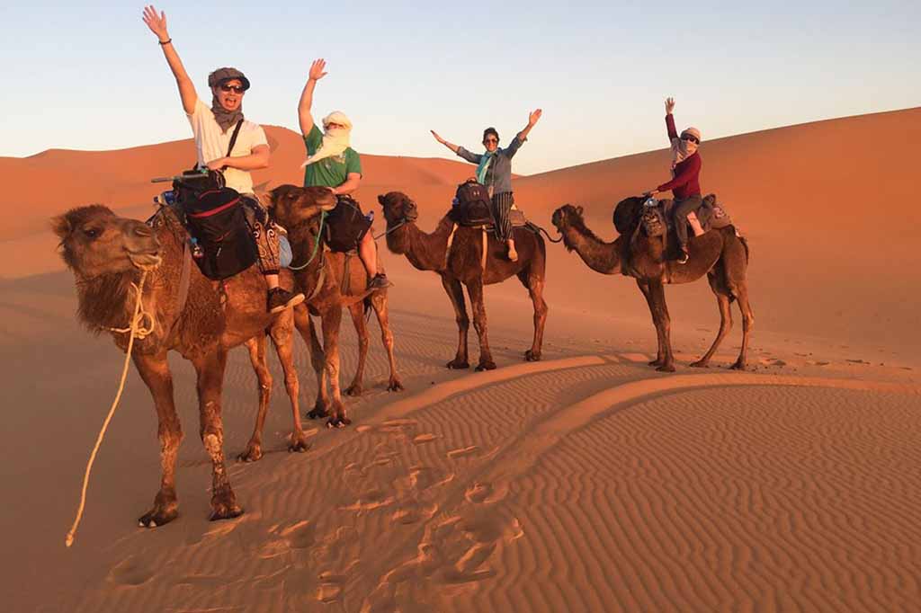 Sahara Desert camel trek Merzouga — Morocco travel guide